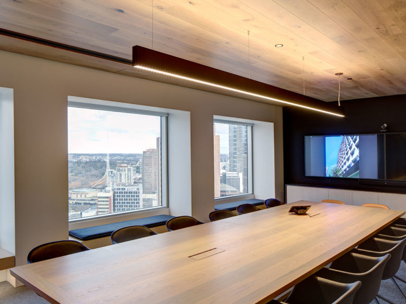 Timber joinery in architectus office boardroom